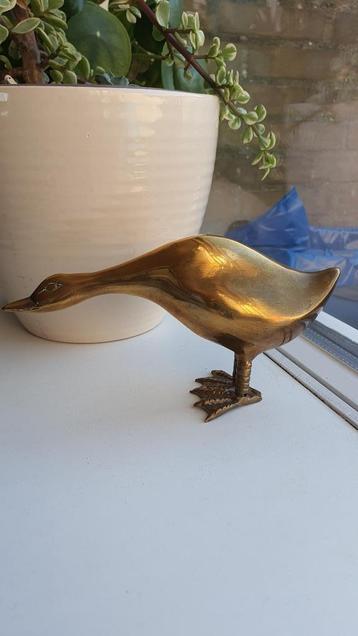 Vintage Retro Messing Gans – Jaren '70 Design beschikbaar voor biedingen