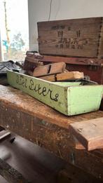 Houten kistje kist gereedschapskist groen, Huis en Inrichting, Woonaccessoires | Kisten, Ophalen of Verzenden, Zo goed als nieuw