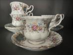 Royal Albert Berkeley, SET van 4 thee (grote) kop en schotel, Antiek en Kunst, Antiek | Servies los, Ophalen of Verzenden