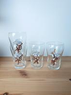 dansende tijger glazen esso – 70s viber retro vibes 4 stuks, Verzamelen, Ophalen of Verzenden, Zo goed als nieuw, Frisdrankglas