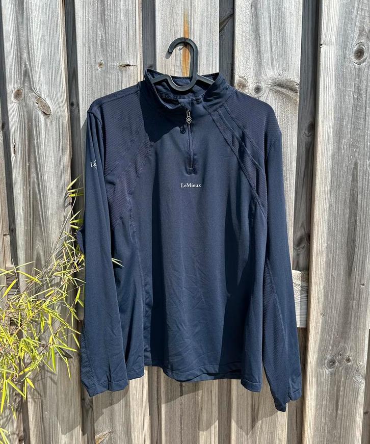 Nieuw LeMieux Mia Mesh Long Sleeve Baselayer Navy maat 42, Dieren en Toebehoren, Paardrijkleding, Nieuw, Dames, Bovenkleding, Dressuur