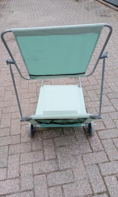 Opklapbaar en verrijdbaar zonnebed, Tuin en Terras, Tuinstoelen, Gebruikt, Aluminium, Inklapbaar, Ophalen