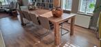 Teakhouten eettafel 2.60 x 1.00 m € 250,00, Ophalen, Gebruikt, 100 tot 150 cm, Teakhout