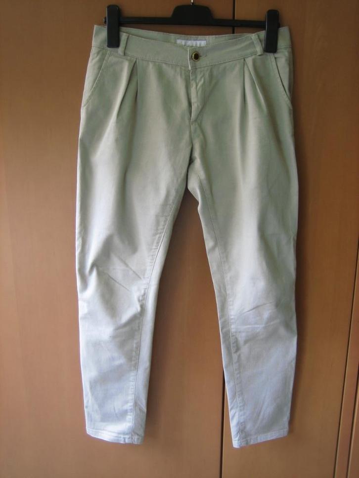Exclusieve naturel broek COMPAGNIA ITALIANA S-M snazzeys, Kleding | Dames, Broeken en Pantalons, Zo goed als nieuw, Maat 36 (S)