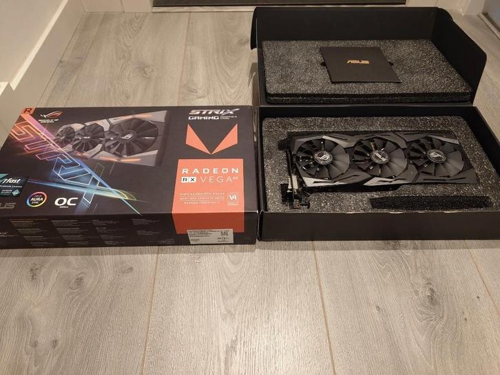 ASUS ROG STRIX VEGA64 OC 8GB Gaming Videokaart, Computers en Software, Videokaarten, Zo goed als nieuw, AMD, PCI-Express 3.0, Overige soorten