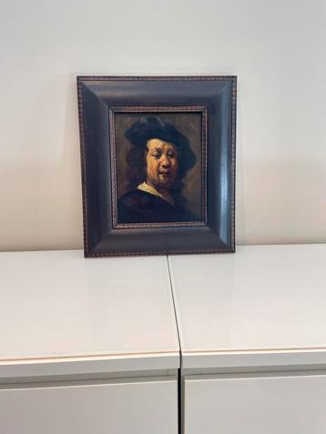 Antiek schilderij  portret  Rembrandt beschikbaar voor biedingen