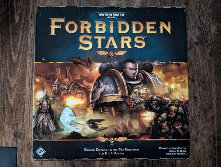Forbidden Stars incl. Galaxy in Flames expansion, Hobby en Vrije tijd, Gezelschapsspellen | Bordspellen, Gebruikt, Een of twee spelers