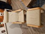 Ikea poang relax stoel met voetenbankje, Huis en Inrichting, Stoelen, Ophalen of Verzenden, Gebruikt, Leer, Eén