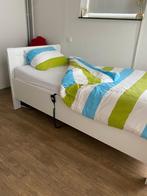 Ledikant met elektrisch verstelbare bodem, Ophalen, 100 cm, Eenpersoons, Wit