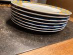 Mooie porseleinen borden (7) Arzberg (31 cm) 1 geel 6 blauw, Huis en Inrichting, Keuken | Servies, Bord(en), Zo goed als nieuw