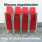 Rode stapelstoelen kantinestoelen keetstoelen zaalstoelen, Ophalen, Nieuw, Kunststof, Vijf, Zes of meer stoelen
