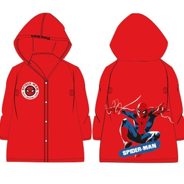 Spiderman Regenjas Marvel - Maat 92/98 - 116/128, Kinderen en Baby's, Kinderkleding | Maat 116, Nieuw, Jongen, Jas, Ophalen of Verzenden