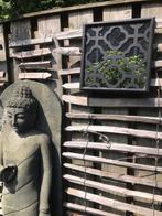 Oosterse spiegel zwart vierkant, Huis en Inrichting, Woonaccessoires | Spiegels, Vierkant, Nieuw, Ophalen of Verzenden, https://verburgtvintage.nl/#contact