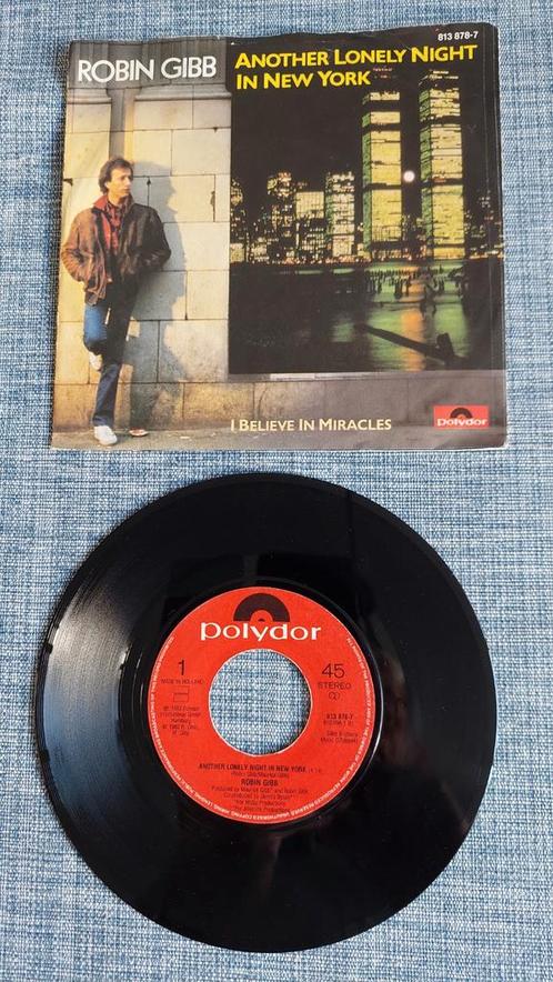 Single Robin Gibb-Another Lonely Night In New York  1982/'83, Cd's en Dvd's, Vinyl Singles, Gebruikt, Single, Pop, 7 inch, Ophalen of Verzenden
