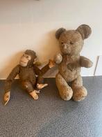 60 jaar oude beer en aap, Verzamelen, Beren en Cherished Teddies, Ophalen, Gebruikt, Stoffen beer, Overige merken