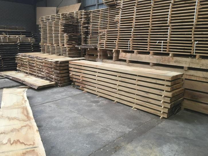 Grote partij EIKENHOUT gedroogd, Doe-het-zelf en Verbouw, Hout en Planken, Nieuw, Overige typen, Eiken, 300 cm of meer, 50 mm of meer