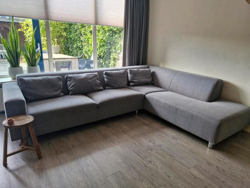 2 elementen hoekbank grijs vt wonen boxspring., Huis en Inrichting, Banken | Complete zithoeken, Gebruikt, Stof, Ophalen