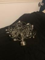 Moderne design lamp met metalen frame en glazen details, Huis en Inrichting, Lampen | Hanglampen, Ophalen of Verzenden, Zo goed als nieuw