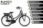 AMIGO E-Lagos T3 28 Inch Dames 7V Rollerbrake Matzwart, Batavus, Nieuw, Ophalen of Verzenden, 51 tot 55 cm
