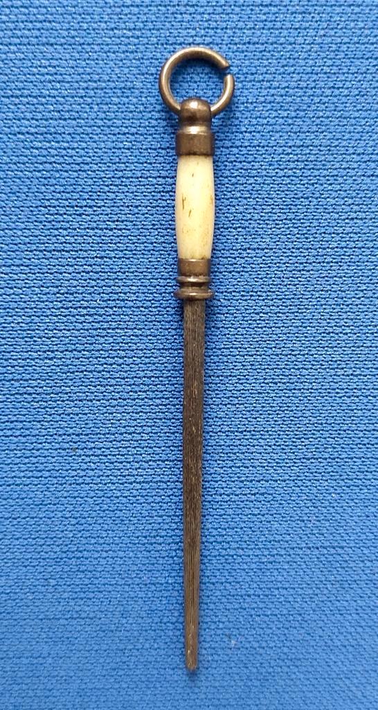 Oud Aanzetstaal MINIATUUR Slager Beenhouwer Messenslijper, Antiek en Kunst, Antiek | Gereedschap en Instrumenten, Verzenden
