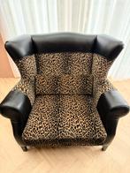 Leuke loveseat/fauteuil met luipaardprint, Huis en Inrichting, Ophalen, Gebruikt, 100 tot 125 cm, Gedurfd