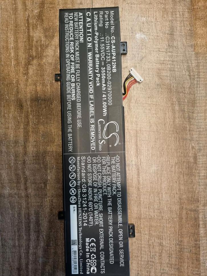 Laptop Batterij - CS-AUP412NB, Computers en Software, Accu's en Batterijen, Gebruikt, Ophalen of Verzenden