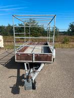 Anssems aanhanger dubbelasser A-S 2000 kg traanplaatbodem, Ophalen, Gebruikt