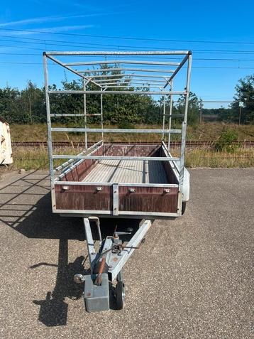 Anssems aanhanger dubbelasser A-S 2000 kg traanplaatbodem beschikbaar voor biedingen