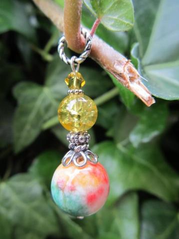 Hanger Kara jade-glas-swarovski zilver beschikbaar voor biedingen