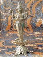 Oud vintage koper beeldje uit India van Ganesha 17,8 cm.