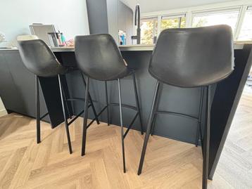 3 zwarte barkrukken van merk Dutch Bone te koop beschikbaar voor biedingen