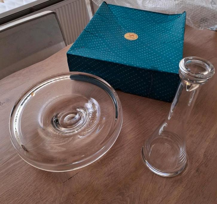 Royal Leerdam Kristal schaal & karaf – Handgemaakt glaswerk, Verzamelen, Porselein, Kristal en Bestek, Zo goed als nieuw, Kristal