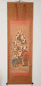 Japanse scroll rolschildering 13 Boeddha's Jusanbutsu, Antiek en Kunst, Kunst | Niet-Westerse kunst, Ophalen of Verzenden