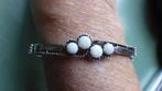 Antieke Zilveren Armband met filigrein en OPALEN gesigneerd, Verzenden, Zilver, Armband, Met edelsteen