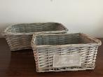 Set van 2 manden Home landelijke stijl, Huis en Inrichting, Mand, Ophalen of Verzenden, Zo goed als nieuw, Riet
