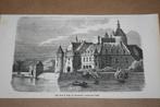 Antieke gravure - Slot Wijk bij Duurstede - Ca 1880 !!, Antiek en Kunst, Ophalen of Verzenden