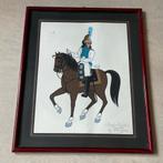 Aquarel van Trompette des dragons uit de tijd van Napoleon, Antiek en Kunst, Verzenden