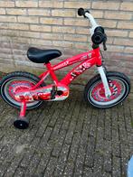 Gebruikte Cars kinderfiets met zijwieltjes 14inch, Ophalen, Gebruikt, Minder dan 16 inch, Zijwieltjes