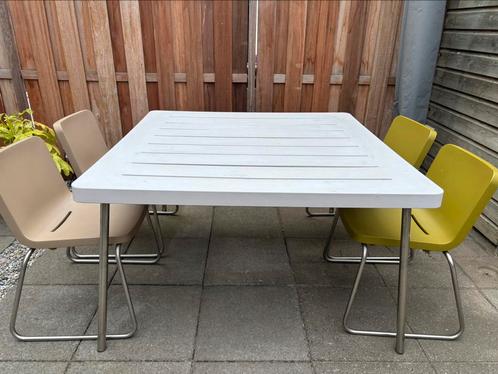 SERRALUNGA tuintafelset ITALIAANS design, Tuin en Terras, Tuintafels, Zo goed als nieuw, Rechthoekig, Kunststof, Ophalen