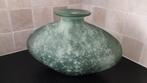 Groene decoratie vaas, Ophalen of Verzenden, Minder dan 50 cm, Groen, Glas
