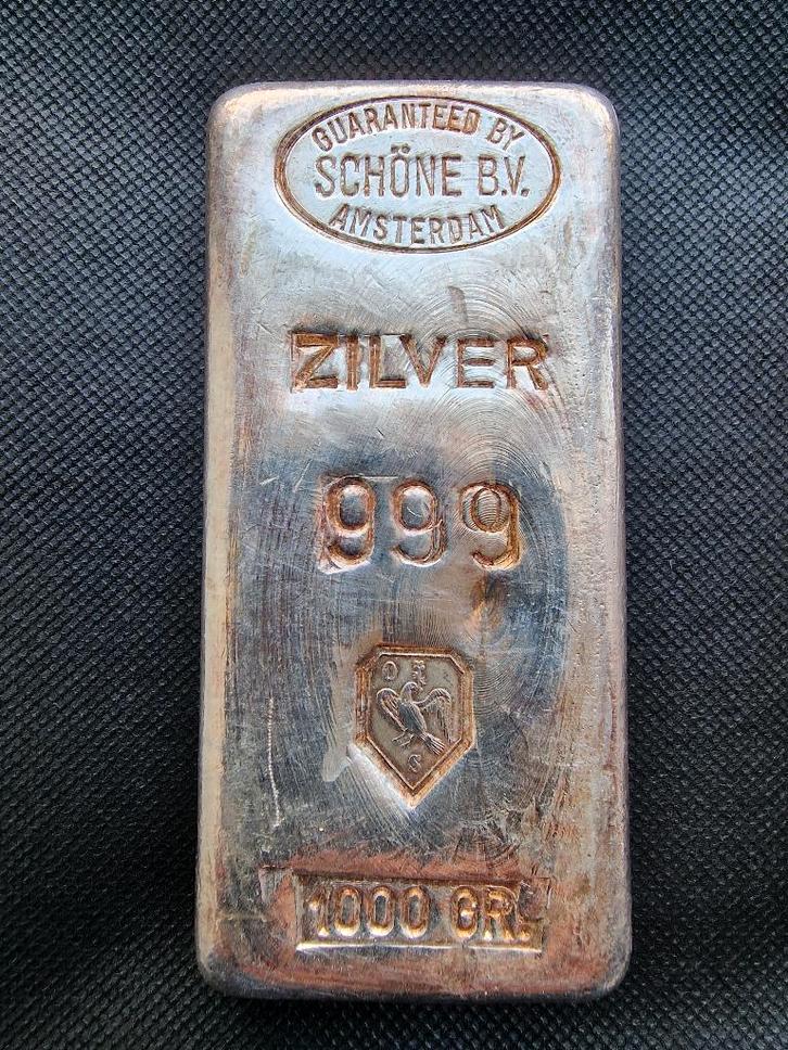 SCHONE ZILVERBAAR 999 ZILVER KILO BAAR 1000G SILVER, Postzegels en Munten, Edelmetalen en Baren, Zilver, Ophalen of Verzenden
