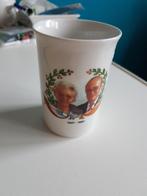 beker huwelijk Juliana-Bernhard 1937-1987 50, zgan, 9,5 cm, Verzamelen, Koninklijk Huis en Royalty, Ophalen of Verzenden, Zo goed als nieuw