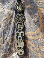 Zes mooie oude Engelse kleppermannetjes aan riem 66,5 cm., Antiek en Kunst, Ophalen of Verzenden