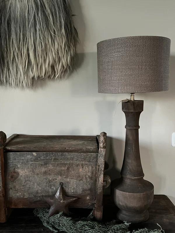 Baluster lamp, Huis en Inrichting, Lampen | Tafellampen, Nieuw, 50 tot 75 cm, Hout, Ophalen of Verzenden