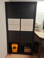 IKEA Kallax Kast - Zwart/Wit, Ophalen