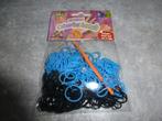 NIEUW 200 zwart /blauwe loom bandjes 5 zakjes voor 10,00, Ophalen of Verzenden, Nieuw, Knutselen