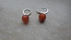 oorbellen barnsteenkleur creolen, Hangers, Nieuw, Ophalen of Verzenden, Zilver