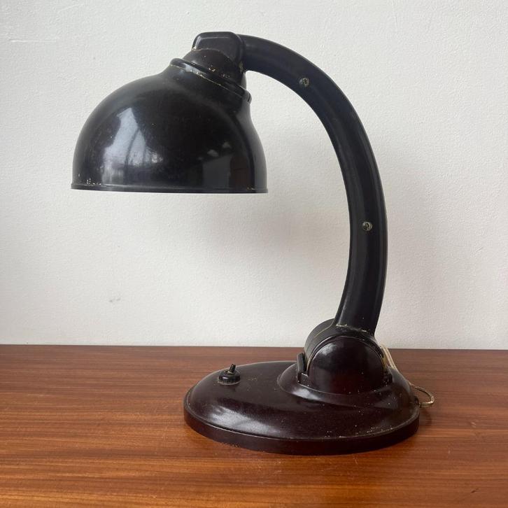 OPRUIMING Jaren 30 art deco EKCO bruin bakeliet tafellamp, Antiek en Kunst, Antiek | Lampen, Ophalen of Verzenden
