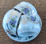 3 Antieke Parelmoer kop en schotels, Antiek en Kunst, Antiek | Porselein, Ophalen of Verzenden