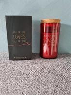 Nieuwe rode kaars met tekst "All of me loves all of you", Overige materialen, Nieuw, Ophalen of Verzenden, Kaars